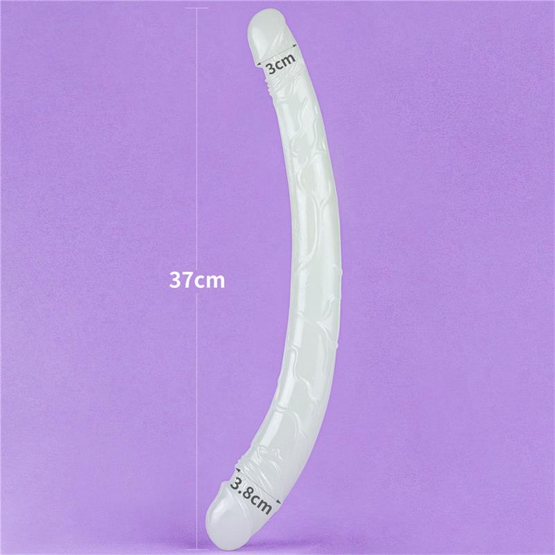 Dildo Doble Lumino 145 Luz Azul