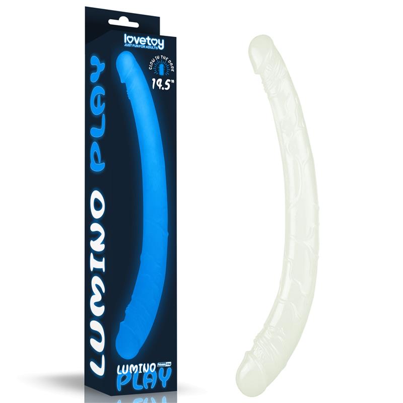 Dildo Doble Lumino 145 Luz Azul