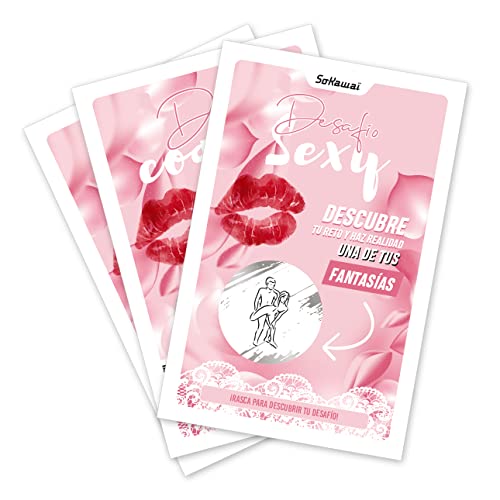 SoKawaï - Desafío Sexy - 7 Tarjetas rasca y GANA (AM416) | Un Juego Sexy y Divertido para animar tu Vida Amorosa