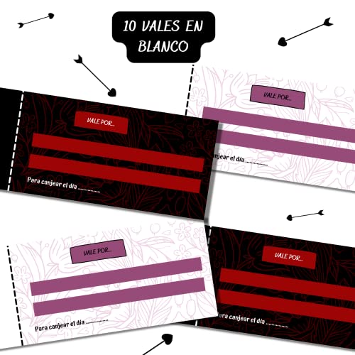 Vales Sexuales para la Pareja (AM413) - Talonario con Actividades y Juegos para Disfrutar en Pareja. Regalo Pareja Enamorados Aniversarios, San Valentín