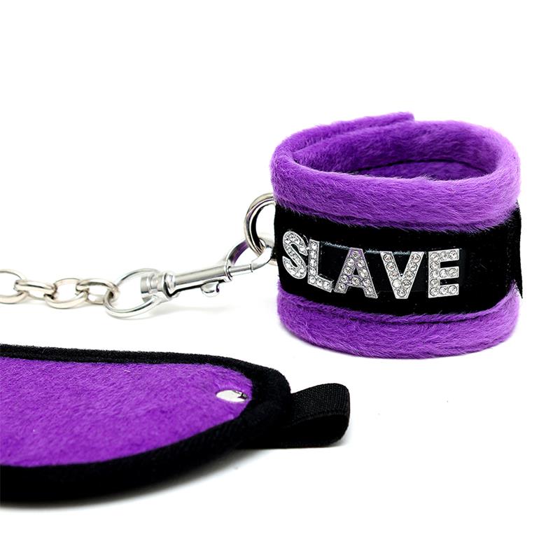 Rimba Bondage Play Esposas y Antifaz Color Purpura