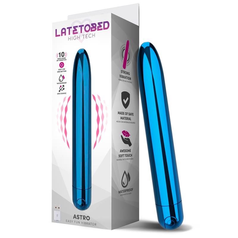 Astro Vibrador 10 Funciones 185 cm USB Azul