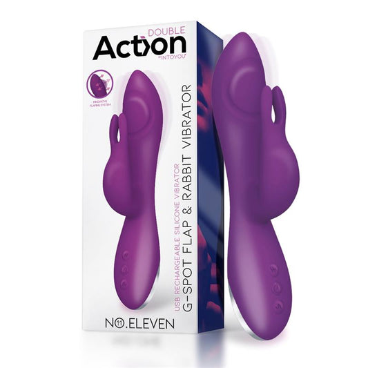 No Eleven Vibrador con Conejito Punto G y Fucion de Pulsacion USB Margnetico Silicona