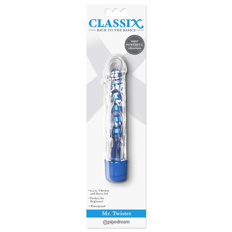 Vibrador Mr Twister Azul Metalico 17 cm