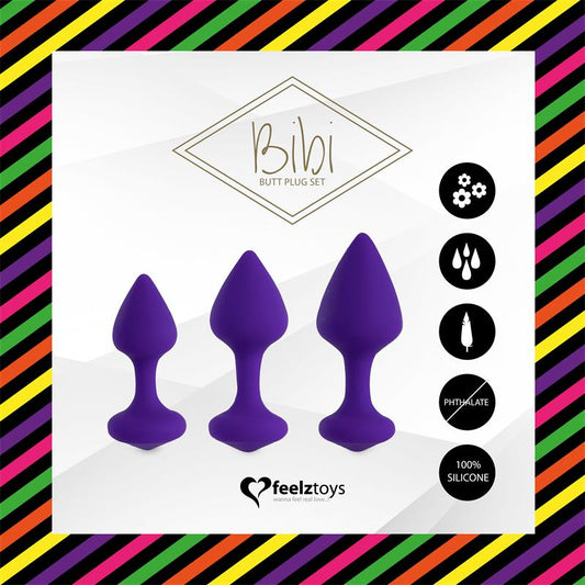 Bibi Set de 3 Plugs Anales Purpura