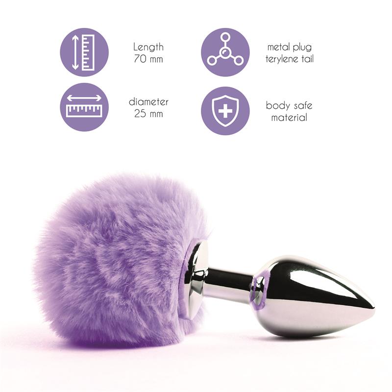 Bunny Tail Plug Anal con Cola Purpura