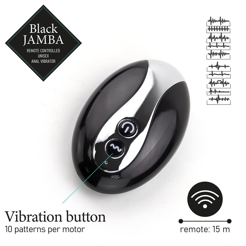 Jamba Vibrador Anal y Estimulador Punto G Negro