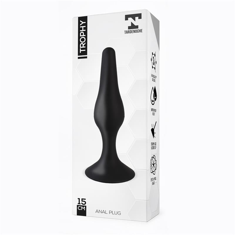 Trophy Plug Anal 15 cm Silicona Negro