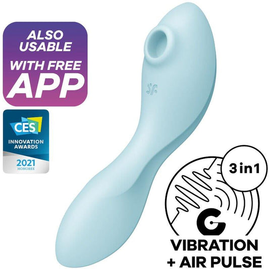 Curvy Trinity 5 con APP Satisfyer Connect Azul