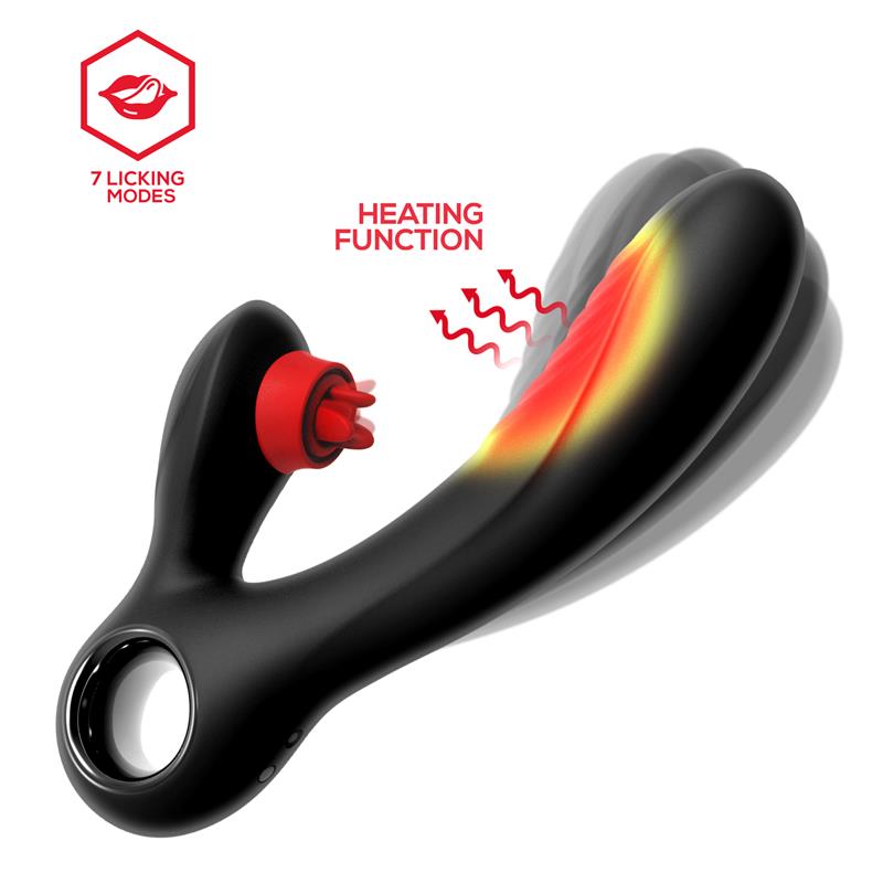 Niza Vibrador con Calor y Triple Lengua Estimuladora de Clitoris