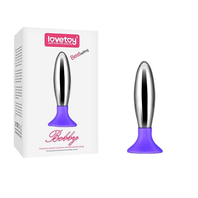 Plug Anal Bobby Metal y Silicona Purpura