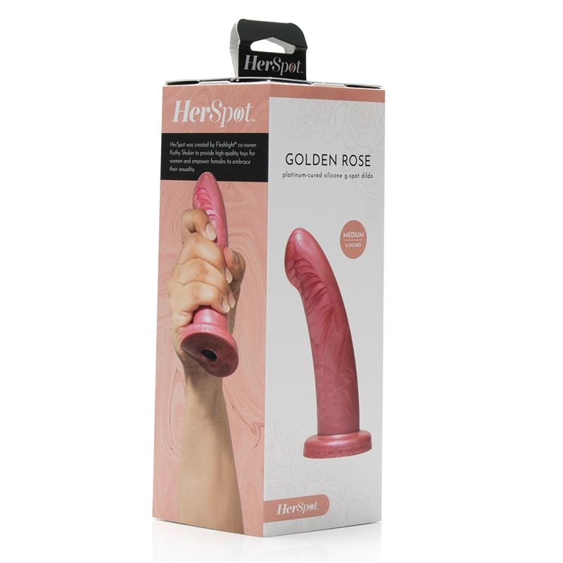 Herspot Dildo Golden Rose Talla Mediana