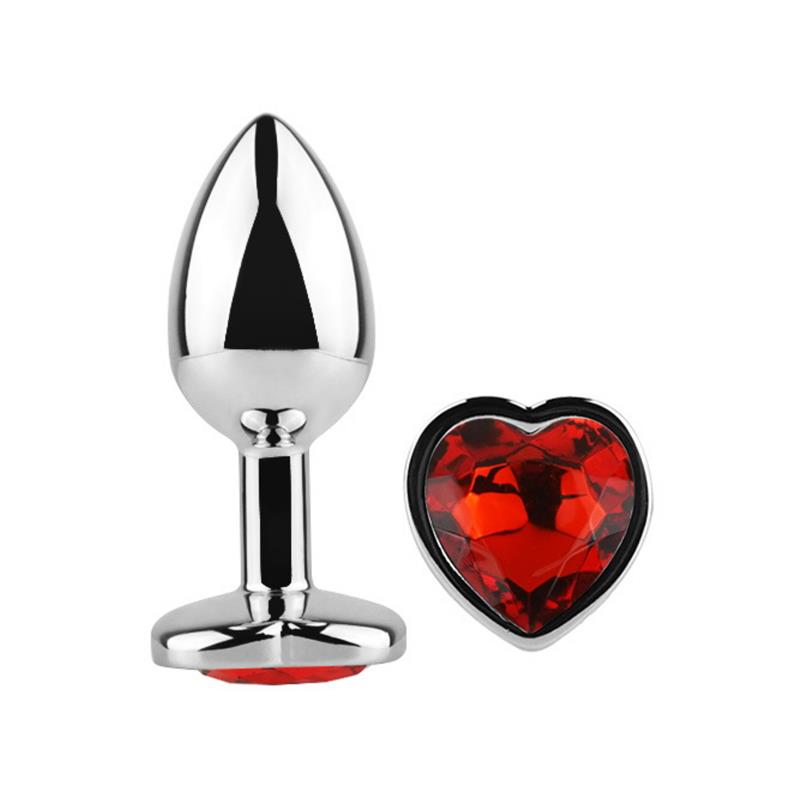 Plug anal Base Corazon Red Scarlet Talla L