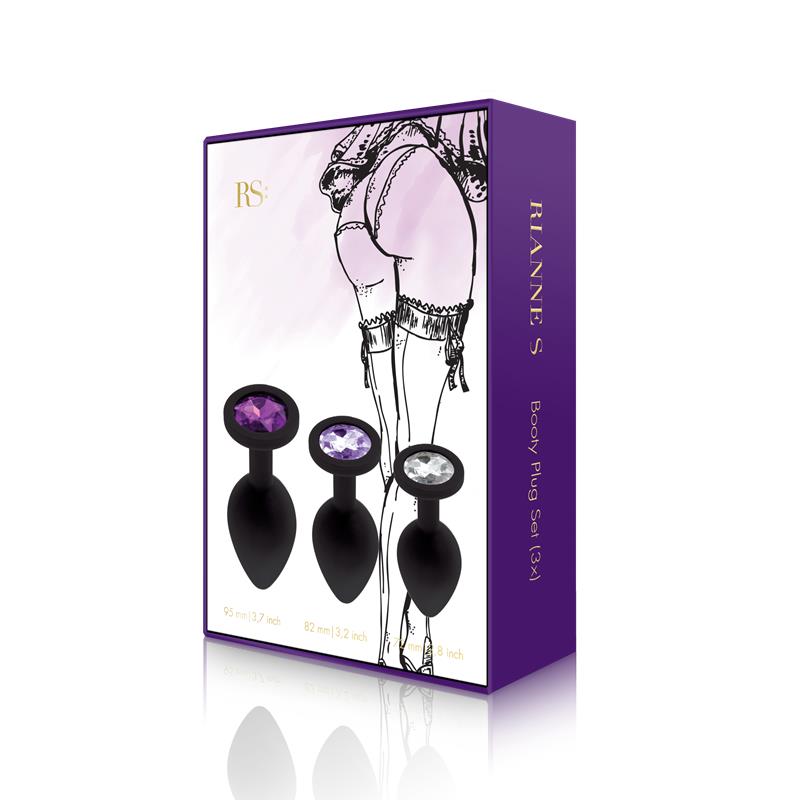 Rs Soiree Set de 3 Plug Anales Negros