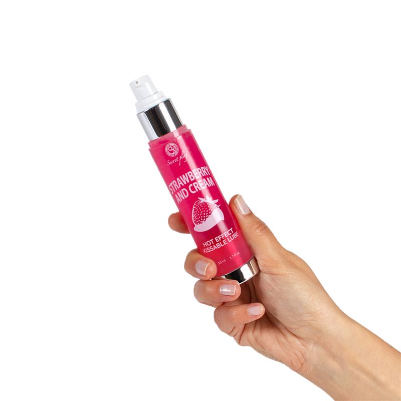 Secret Play Lubricante Efecto Calor Fresas con Nata 50 ml