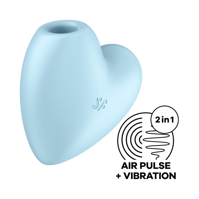 Cutie Heart Succionador de Clitoris y Vibracion Azul