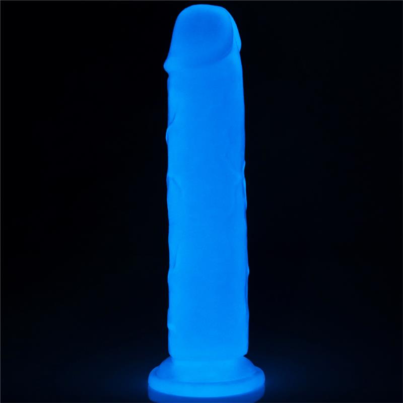 Dildo Lumino 8 Luz Azul