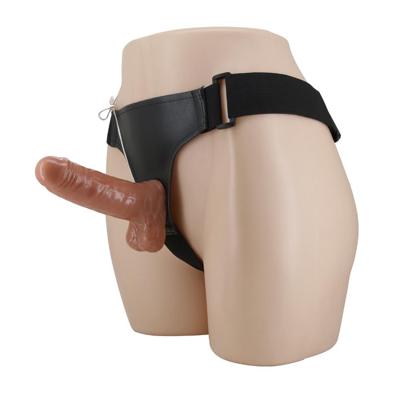 Arnes con Dildo Retractil con Vibracion