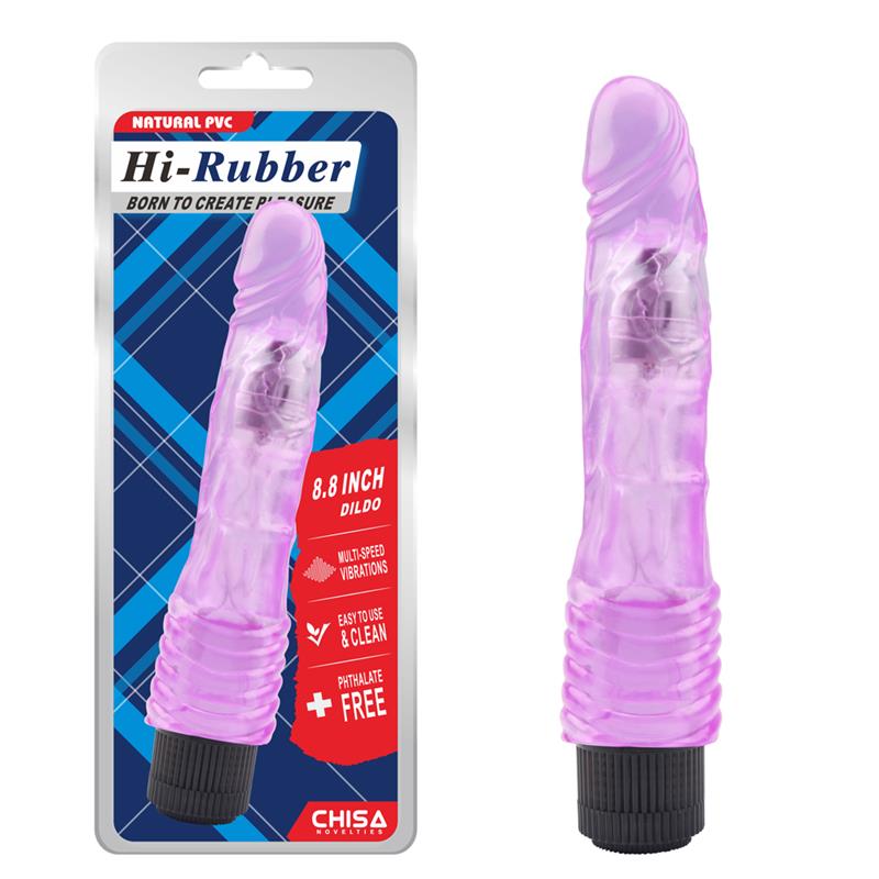 Vibrador Hi Rubber 223 x 43 cm Purpura