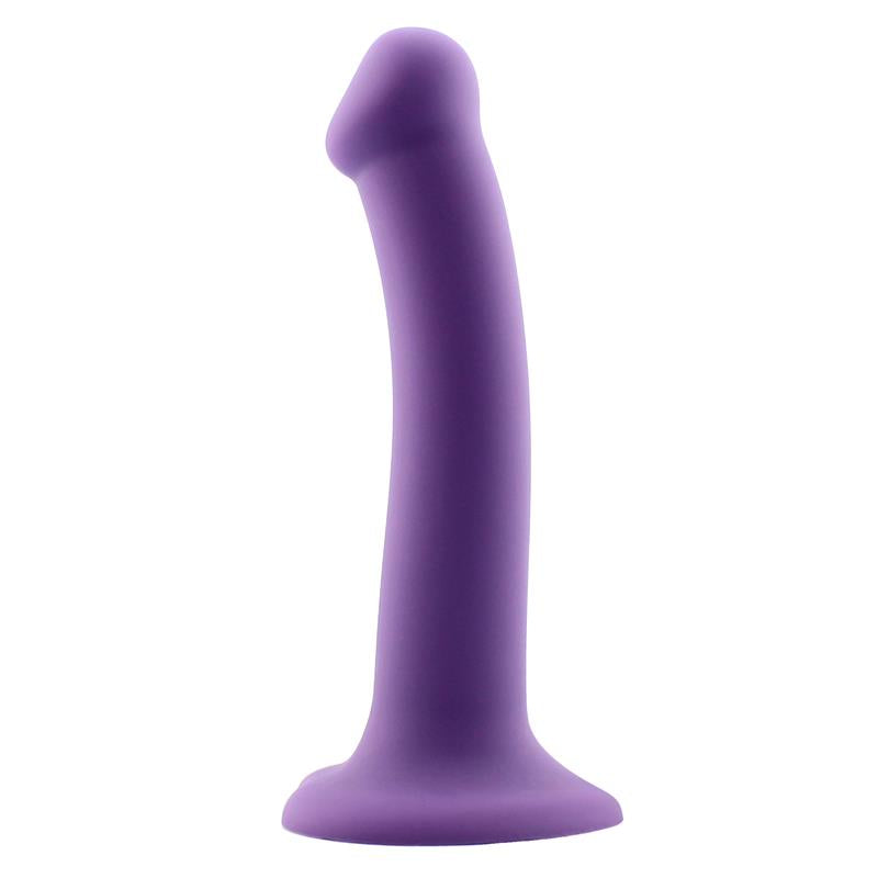 Bouncy Dildo Silicona Liquida Hiper Flexible 7 18 cm Talla M Purpura