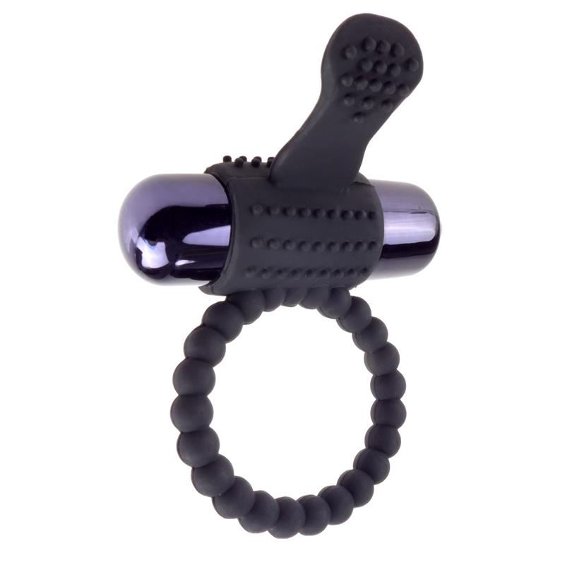 Fantasy C Ringz Super Anillo Vibrador de Silicona Negro