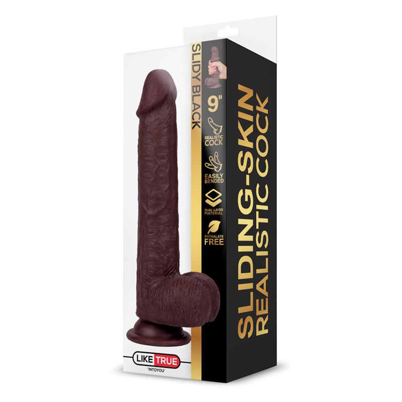 Slidy Dildo Realista Dual Layer Retractil y Orientable 9