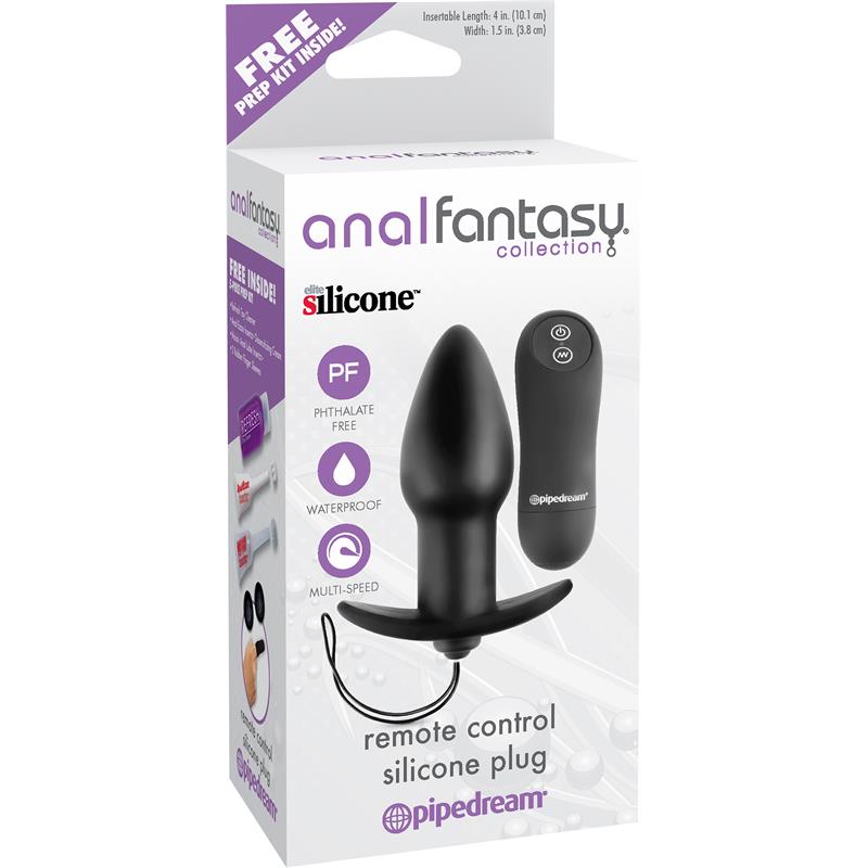 Plug Anal con Control Remoto Color Negro