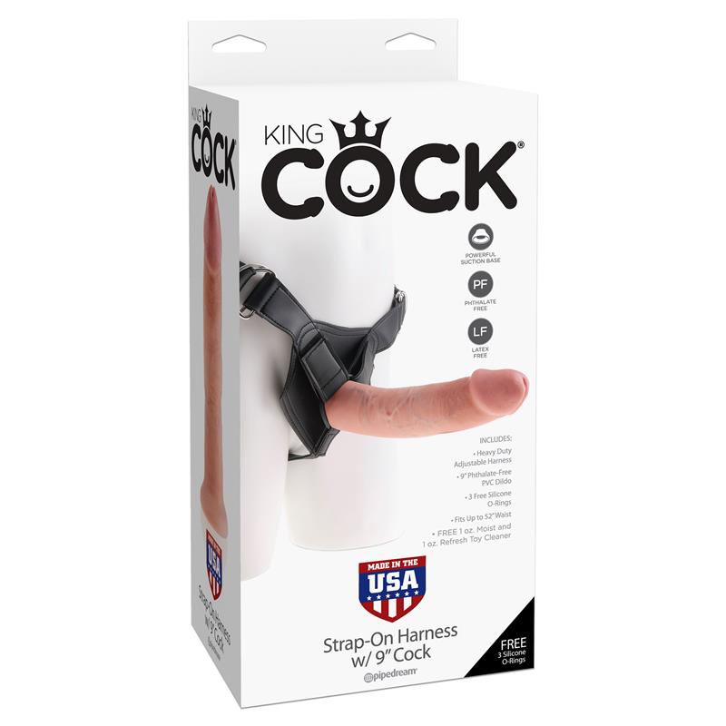 Arnes Ajustable con Dildo 9 Color Natural