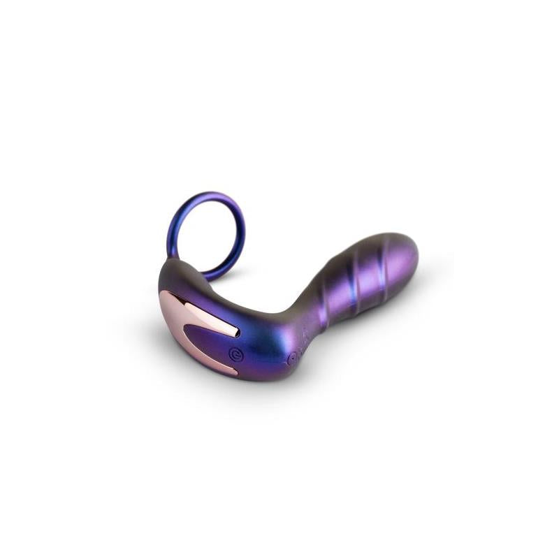 Black Hole Plug Anal con Anillo para el Pene Testiculos con Control Remoto USB