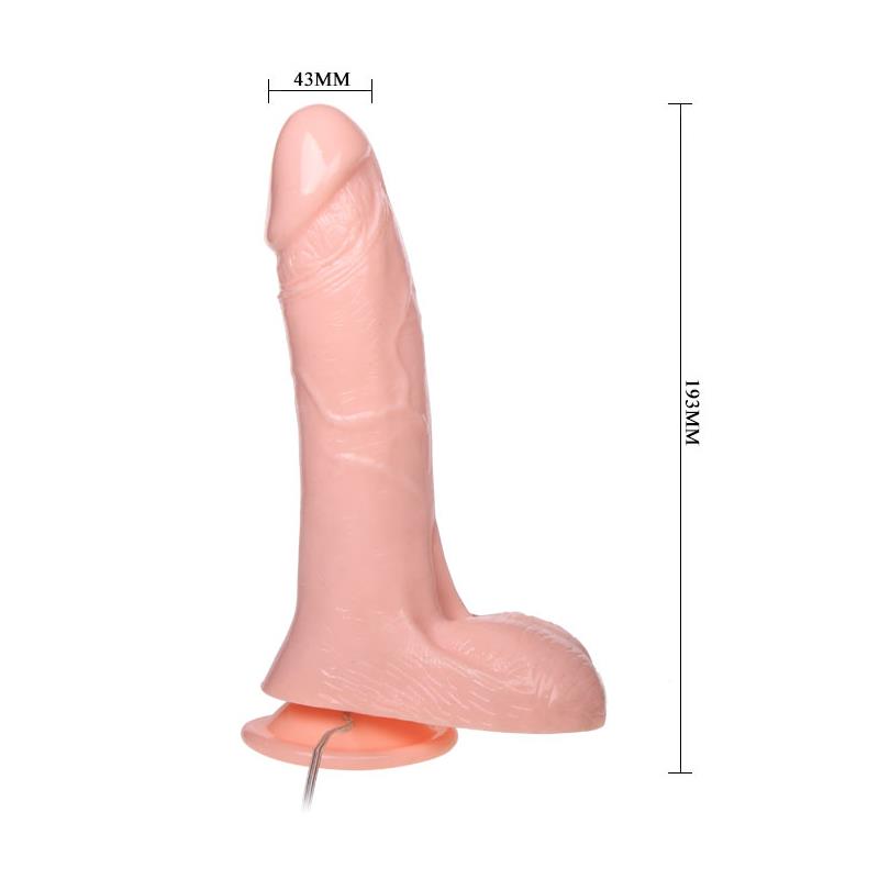 Baile Dildo con Bomba Color Natural