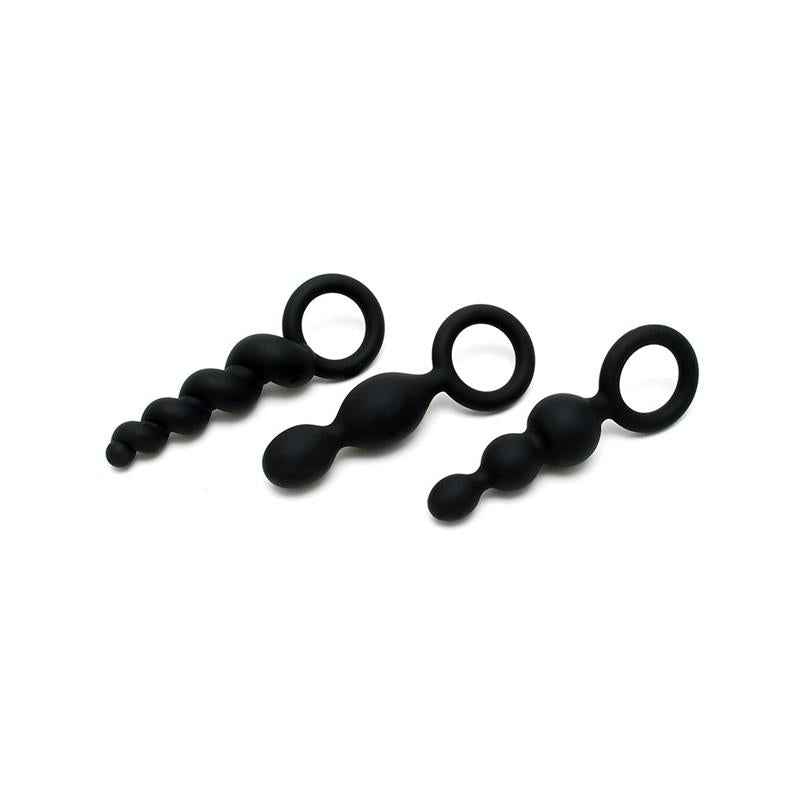 Pack de 3 Plugs Silicona Negro