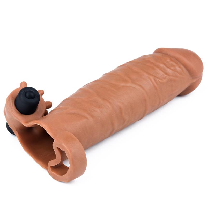 Funda para el Pene con Vibracion Add 2 Pleasure X Tender Marron