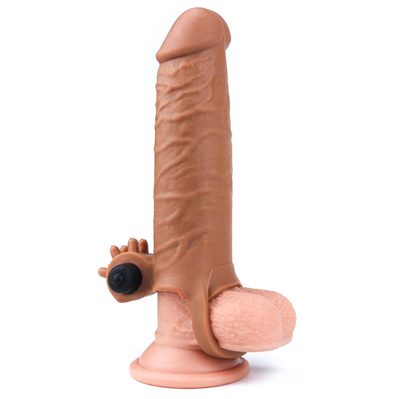 Funda para el Pene con Vibracion Add 2 Pleasure X Tender Marron