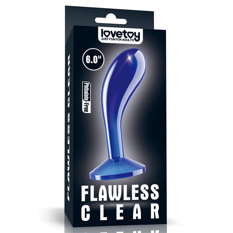 Plug Anal Flawless Azul Transparente 6