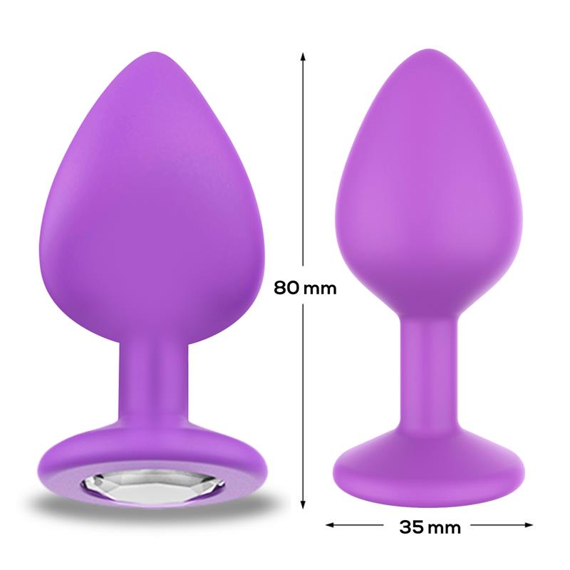 Sparkly Plug Anal Silicona Talla M Violet