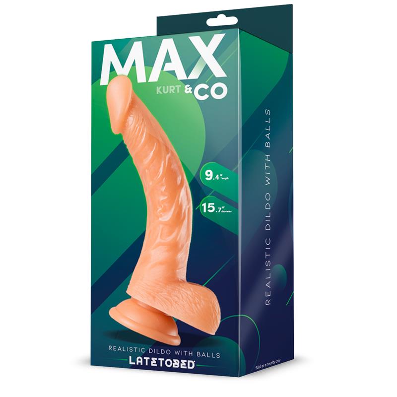 Kurt Dildo Realista con Testiculos Natural 94 24 cm