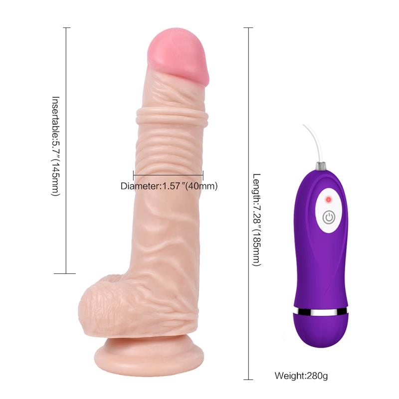 Thunder Dildo con 20 Modos de Vibracion con Control Remoto