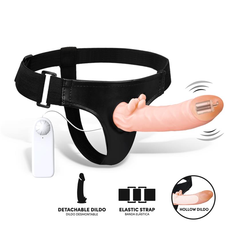 Hybee Dildo con Dildo Realista Hueco y Vibracion con Control Remoto