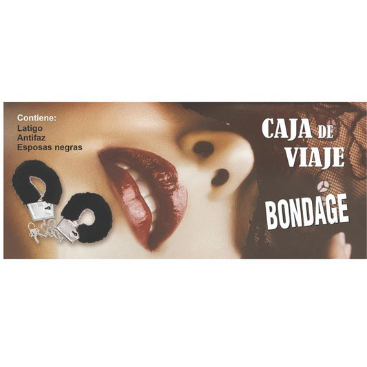 Caja de Bondage con Esposas Latigo y Antifaz