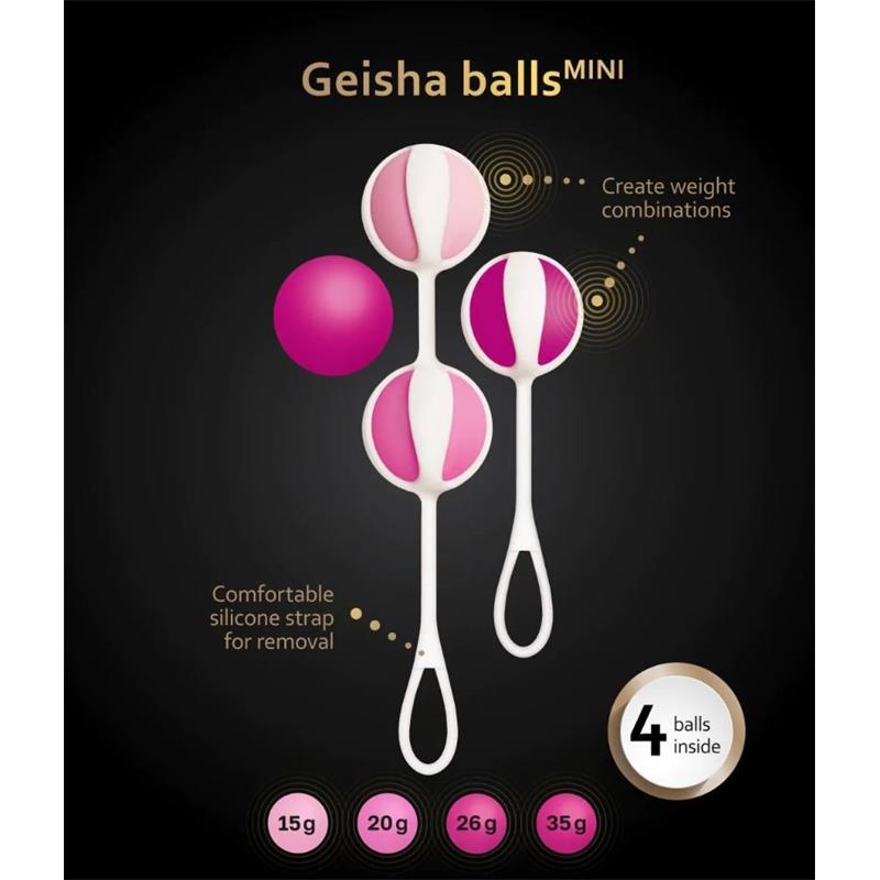 Set 4 Bolas Geisha Balls Mini Raspberry