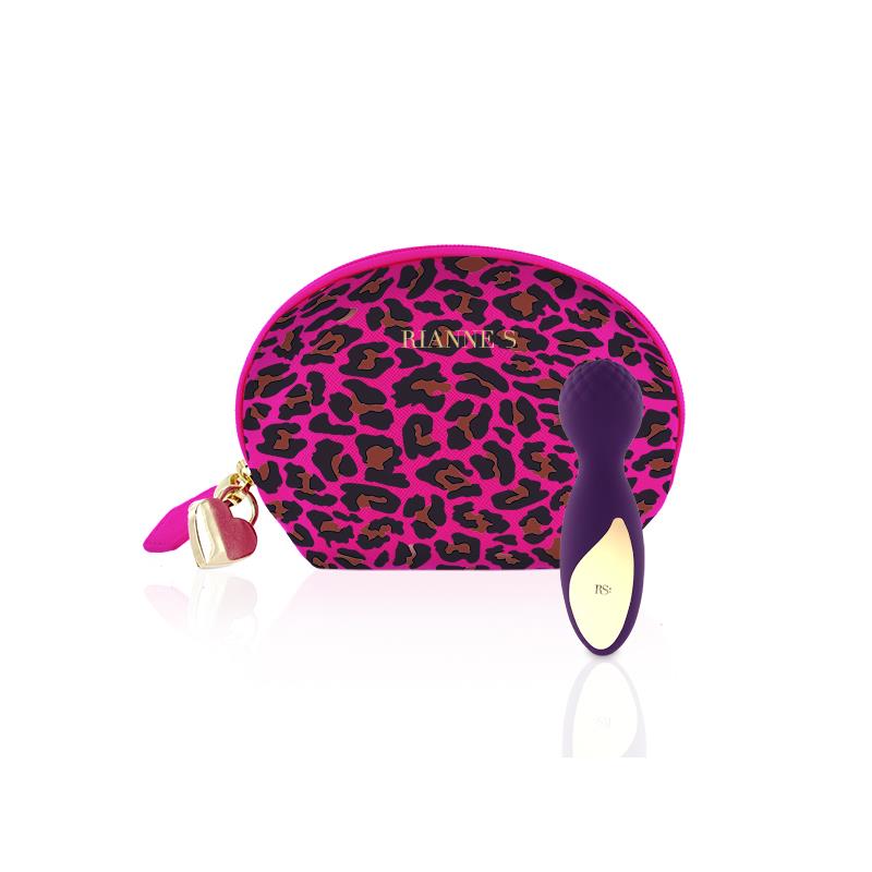 Mini Masajeador Essentials Lovely Leopard Purpura