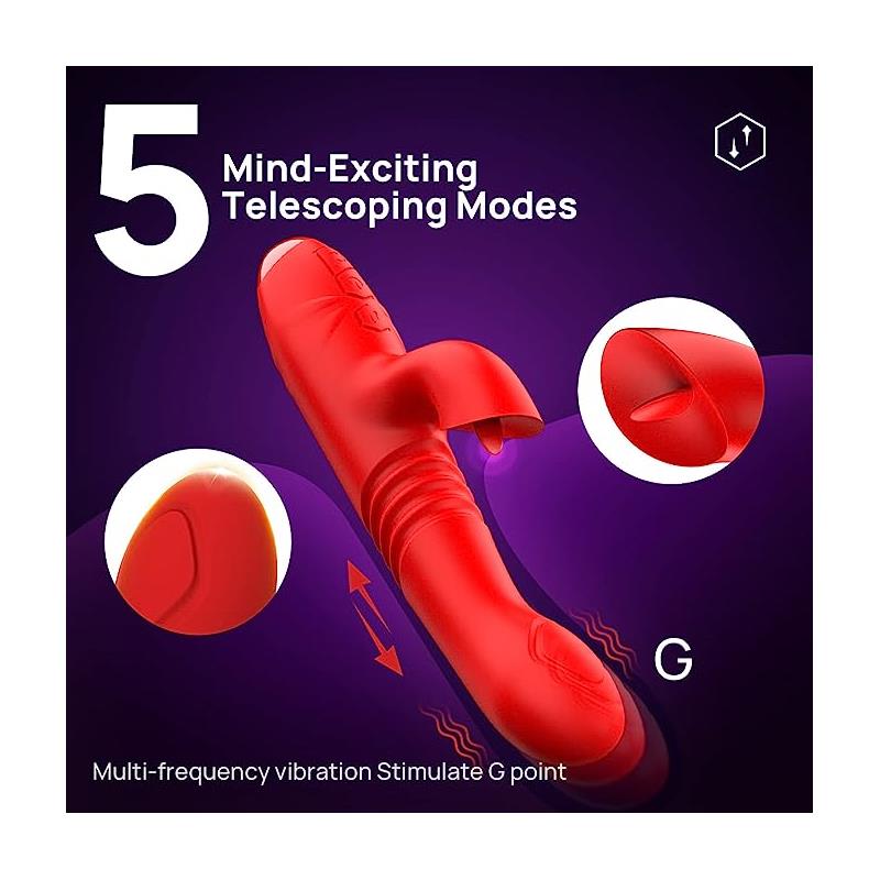 Velvet Vibrador con Thrusting y Pulsacion