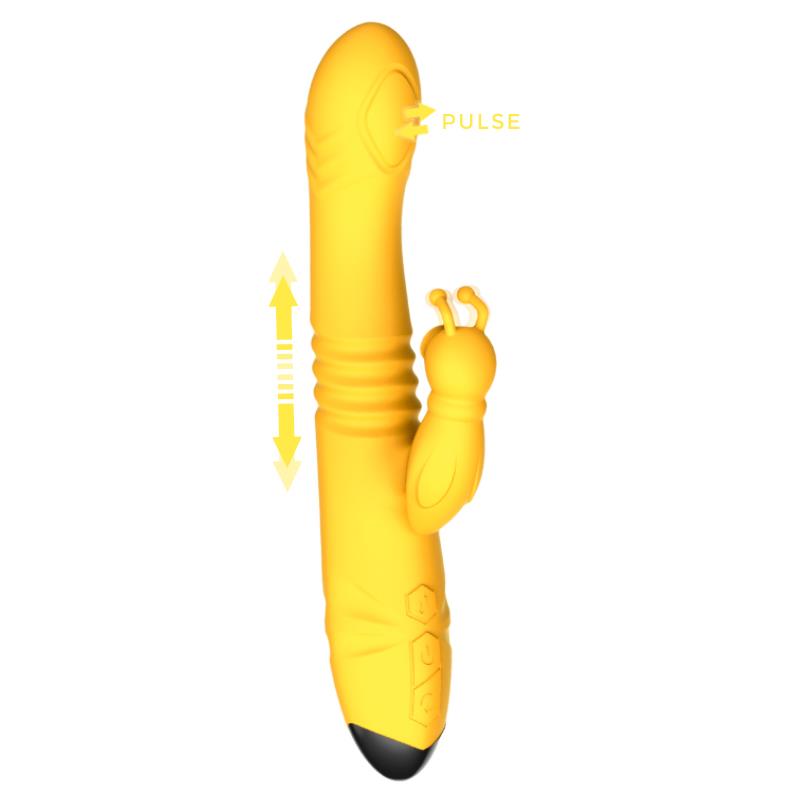 Honeybee Vibrador con Thrusting y Pulsacion