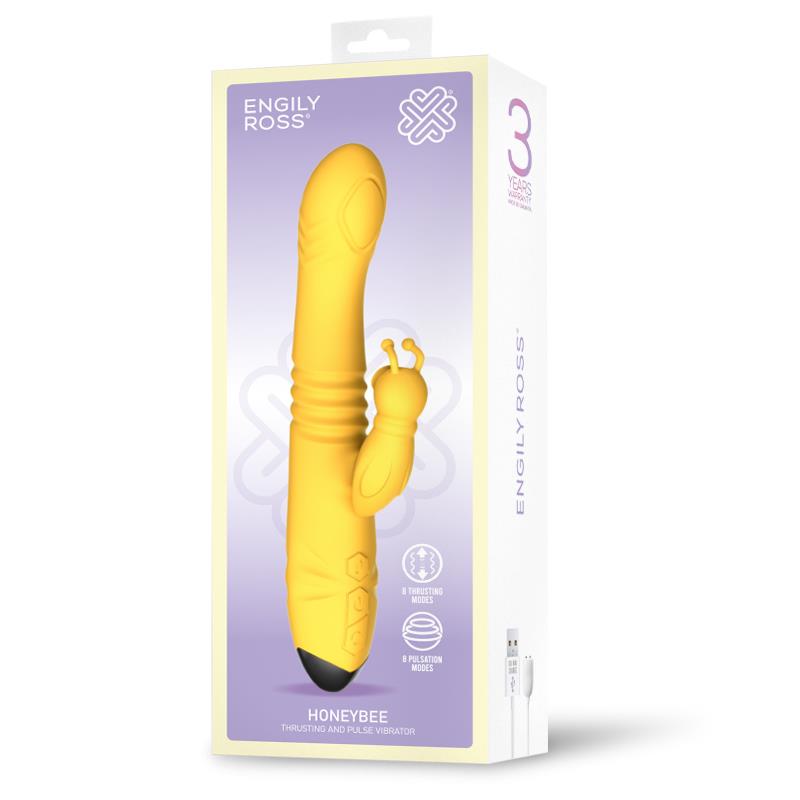 Honeybee Vibrador con Thrusting y Pulsacion