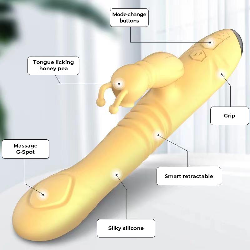 Honeybee Vibrador con Thrusting y Pulsacion