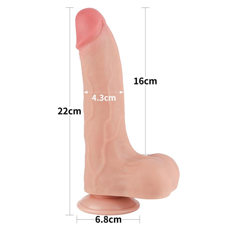 Dildo Dual Layer Piel Deslizante 85