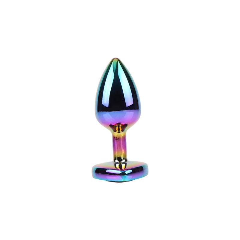 Plug Anal Rainbow Heart Gem Talla S