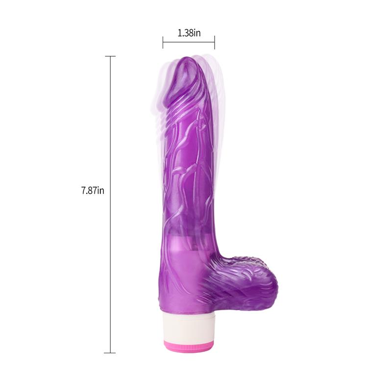 Vibrador Multi Velocidad Realista Purpura 20cm