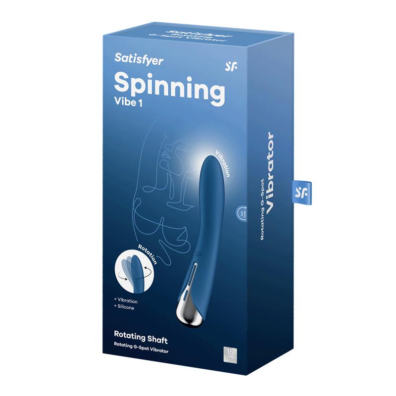 Spinning Vibe 1 Vibrador y Rotador Azul