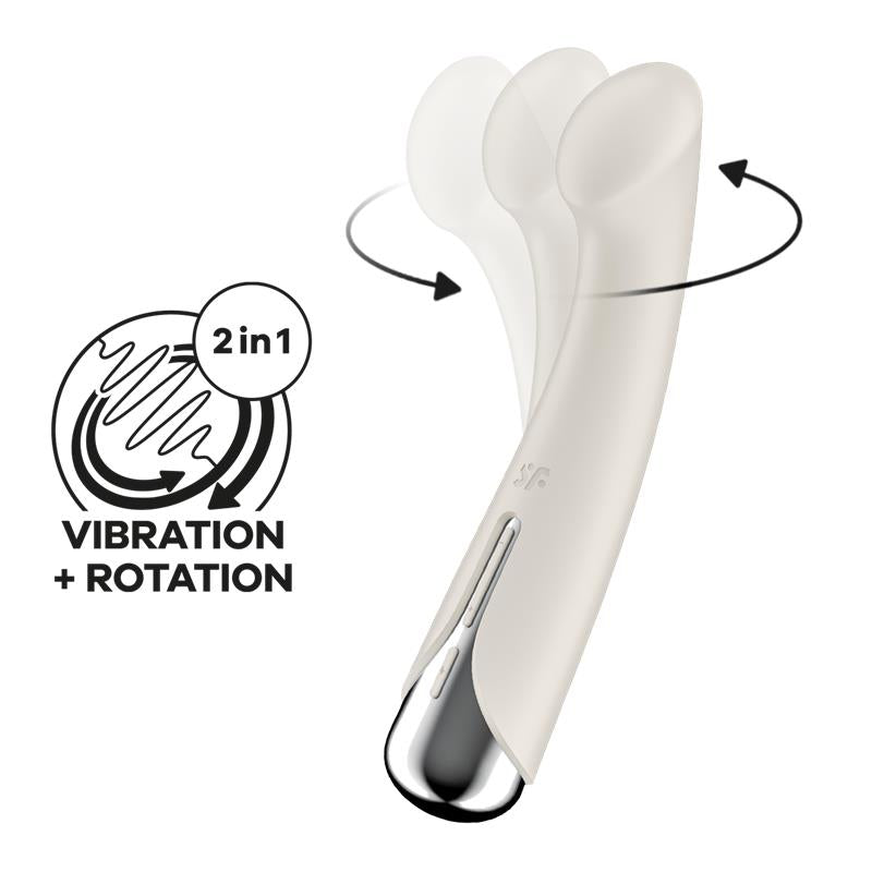 Spinning G Spot 1 Vibrador y Rotador Beige